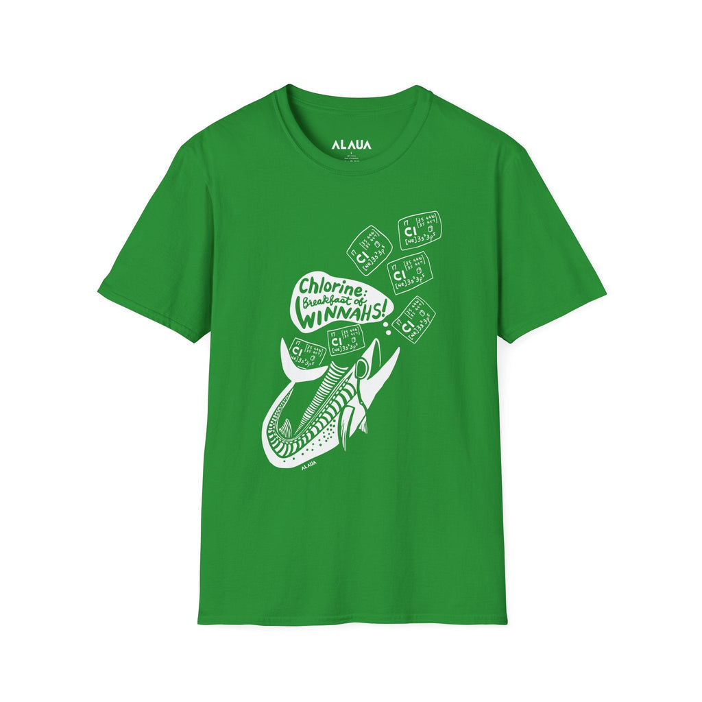 Adult Unisex Swimmer T-Shirt - Chlorine: Breakfast of Winnahs! - Mi tienda