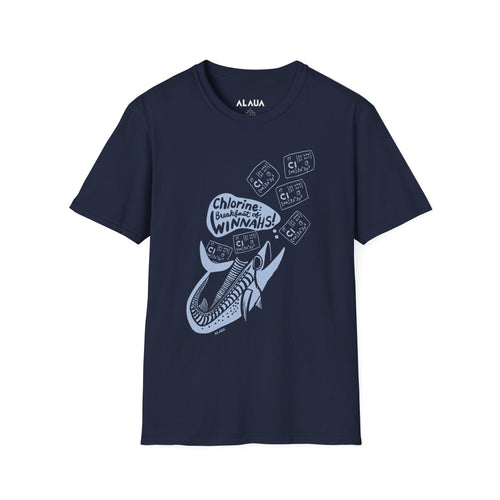 Adult Unisex Swimmer T-Shirt - Chlorine: Breakfast of Winnahs! - Mi tienda