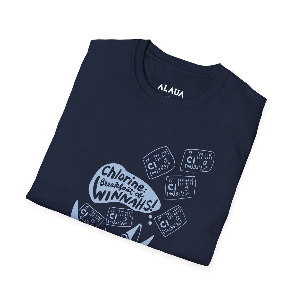 Adult Unisex Swimmer T-Shirt - Chlorine: Breakfast of Winnahs! - Mi tienda
