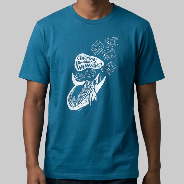 Adult Unisex Swimmer T-Shirt - Chlorine: Breakfast of Winnahs! - Mi tienda