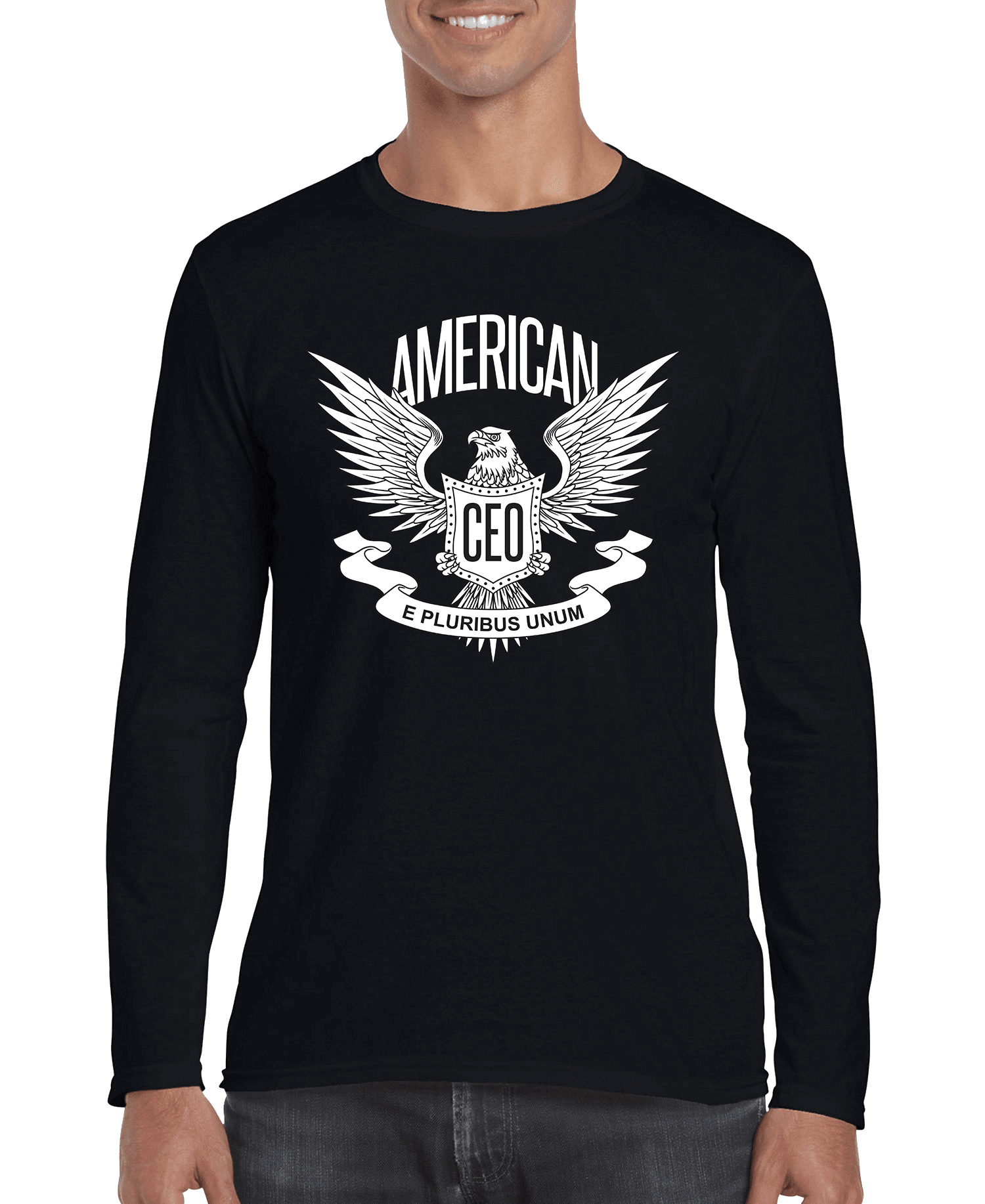 American CEO Patriotic Eagle Men's Long Sleeve Shirt - Mi tienda