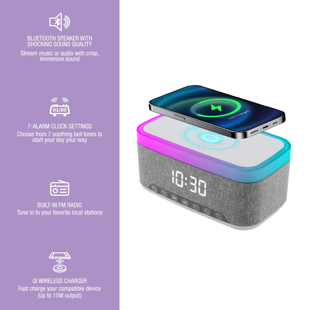 Ultimate 5-in-1 Tech Bundle: Folding Wireless Charger & Multi-Function Bedside Alarm Clock - Mi tienda