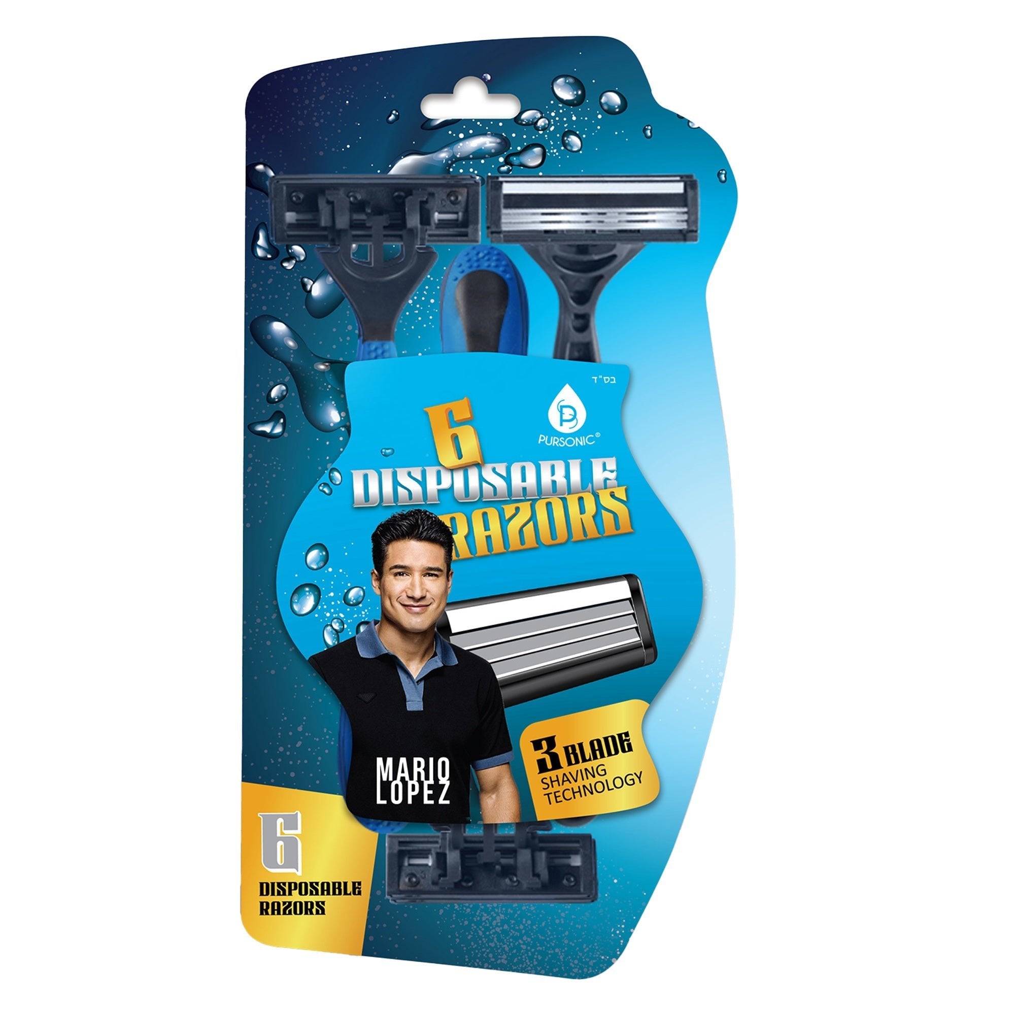 Mario Lopez 6 Disposable Razors - 3 Blade Shaving Surface Technology - Mi tienda