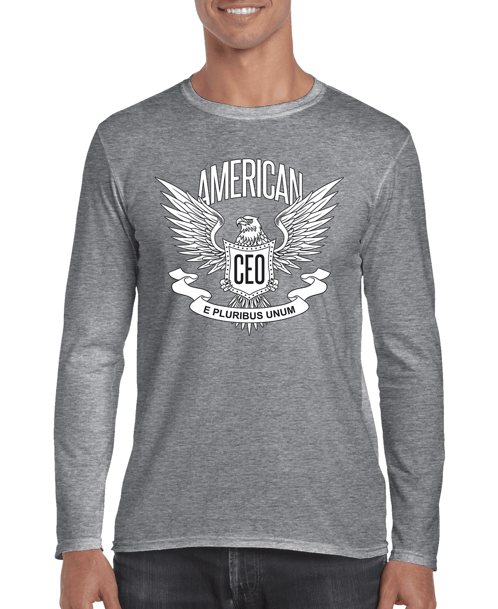 American CEO Patriotic Eagle Men's Long Sleeve Shirt - Mi tienda