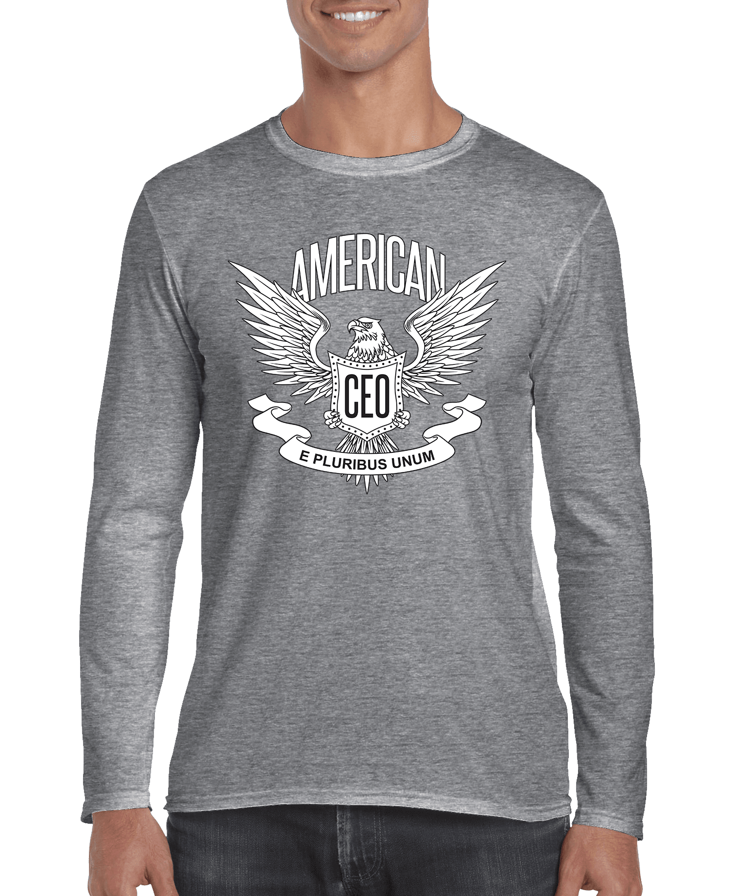 American CEO Patriotic Eagle Men's Long Sleeve Shirt - Mi tienda