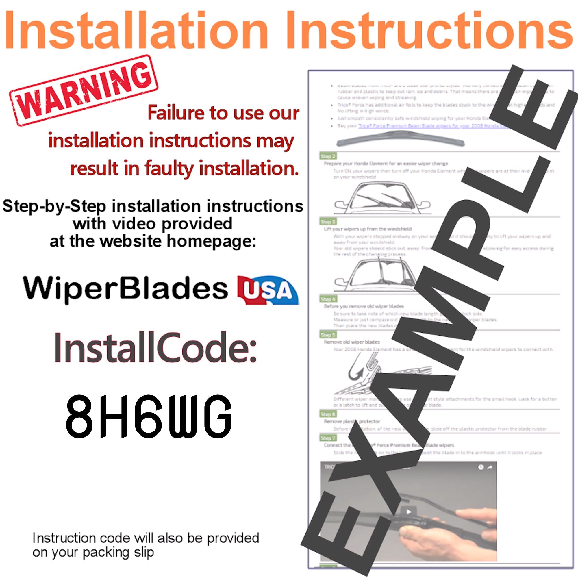 2009 Mercedes-Benz GL320 Wiper Blades w/2yr Wear Warranty (Set of 2) Beam Wipers - Mi tienda