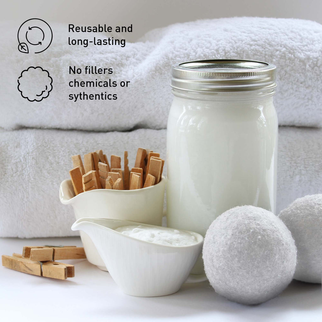 Eco-Friendly Laundry & Wellness Bundle – Detergent Sheets, Wool Dryer Balls, and Essential Oils - Mi tienda