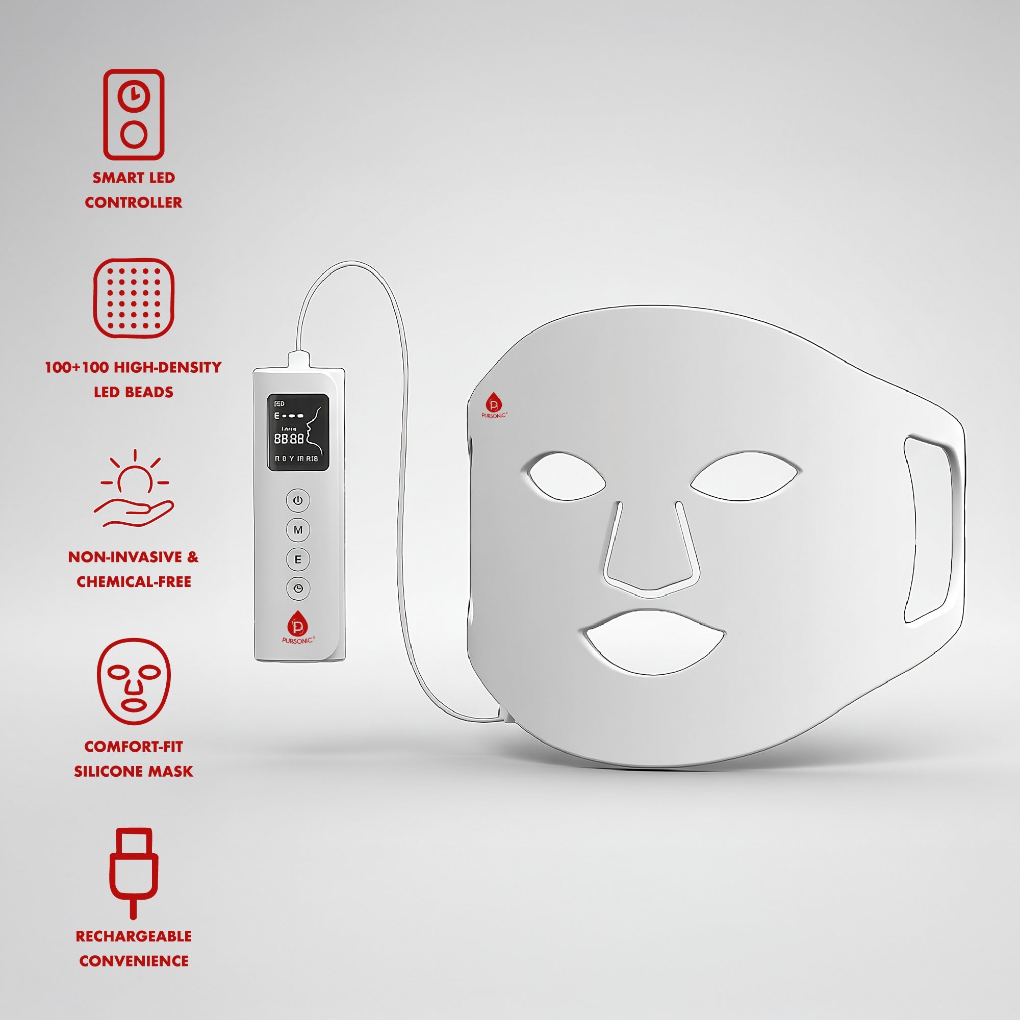 2-in-1 Red Light Therapy System: Facial LED Mask & Full-Body Panel - Mi tienda