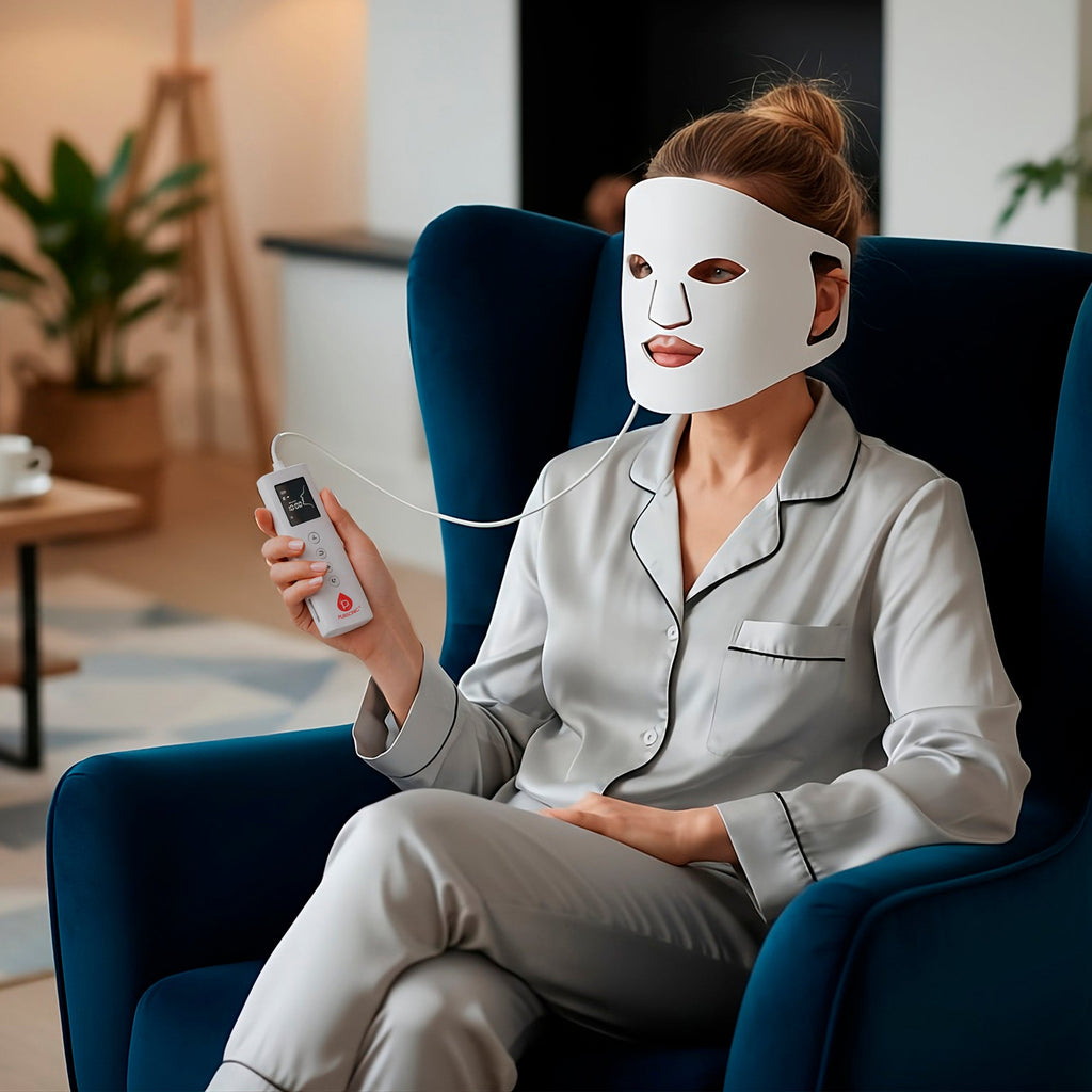 2-in-1 Red Light Therapy System: Facial LED Mask & Full-Body Panel - Mi tienda
