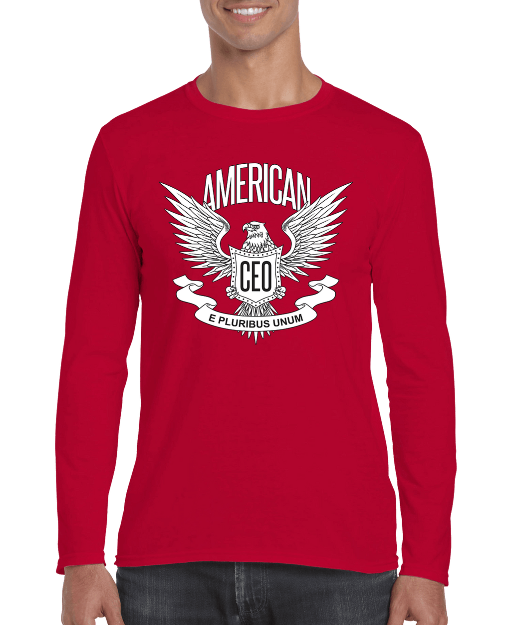 American CEO Patriotic Eagle Men's Long Sleeve Shirt - Mi tienda