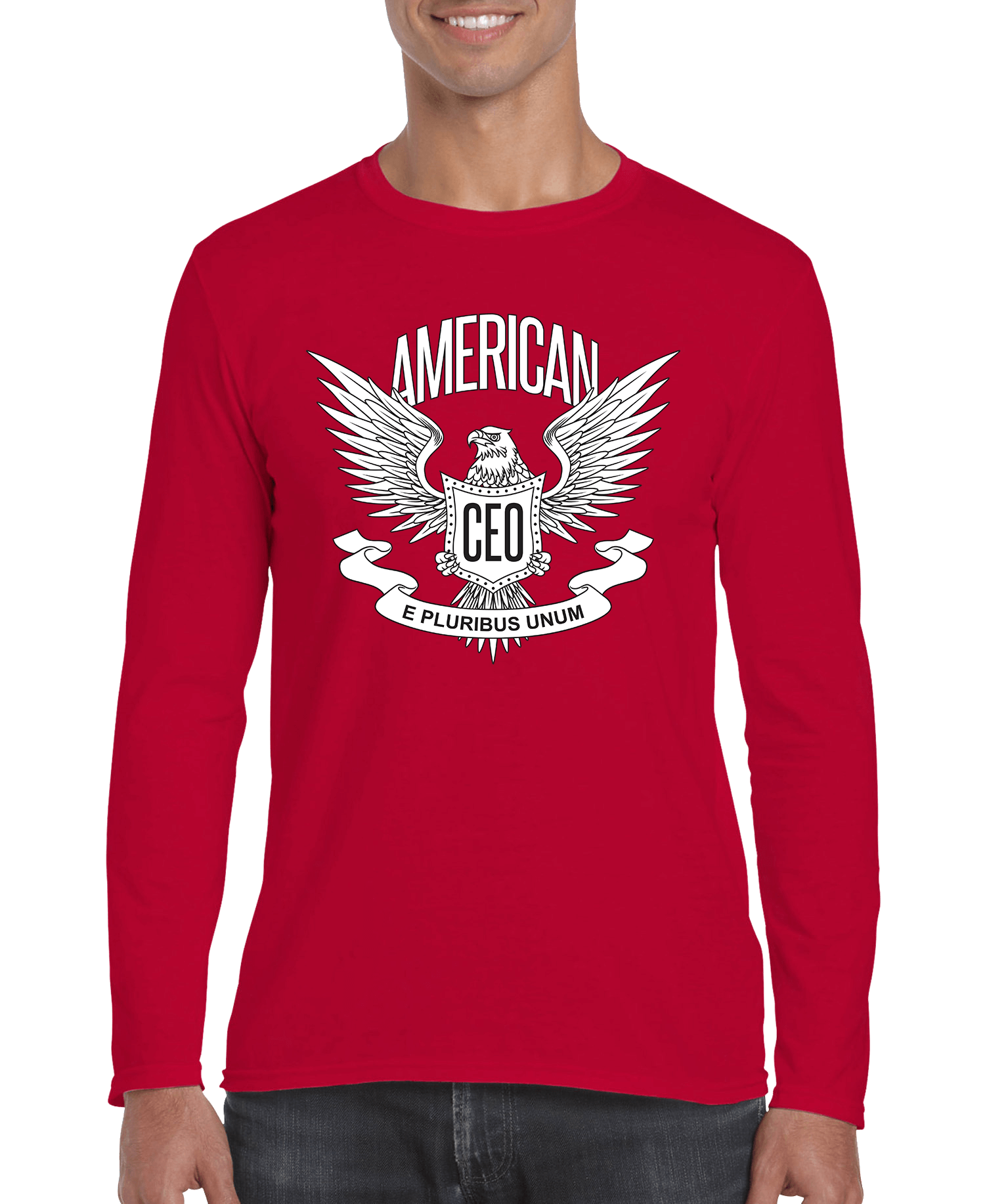 American CEO Patriotic Eagle Men's Long Sleeve Shirt - Mi tienda