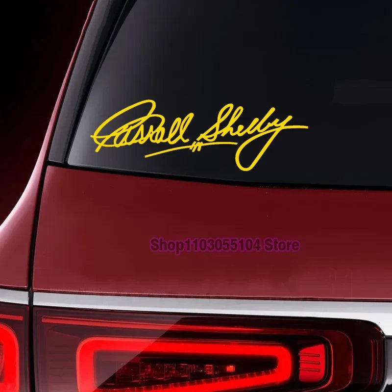 Carroll Shelby Interior & Window Vinyl Decal for Ford Mustang | 2-Piece Sticker-3