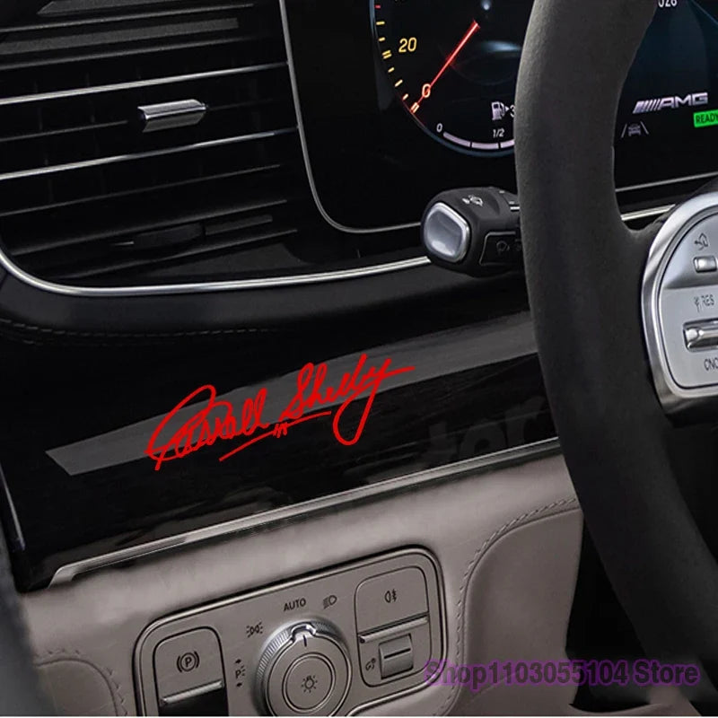 Carroll Shelby Interior & Window Vinyl Decal for Ford Mustang | 2-Piece Sticker-2