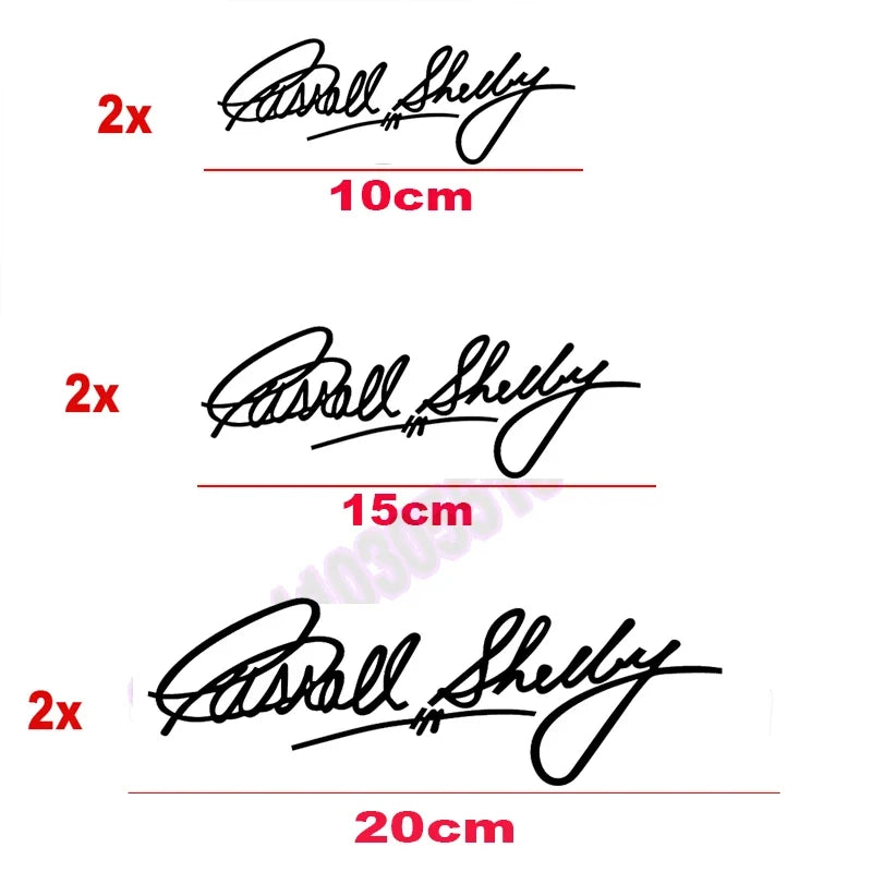 Carroll Shelby Interior & Window Vinyl Decal for Ford Mustang | 2-Piece Sticker-1