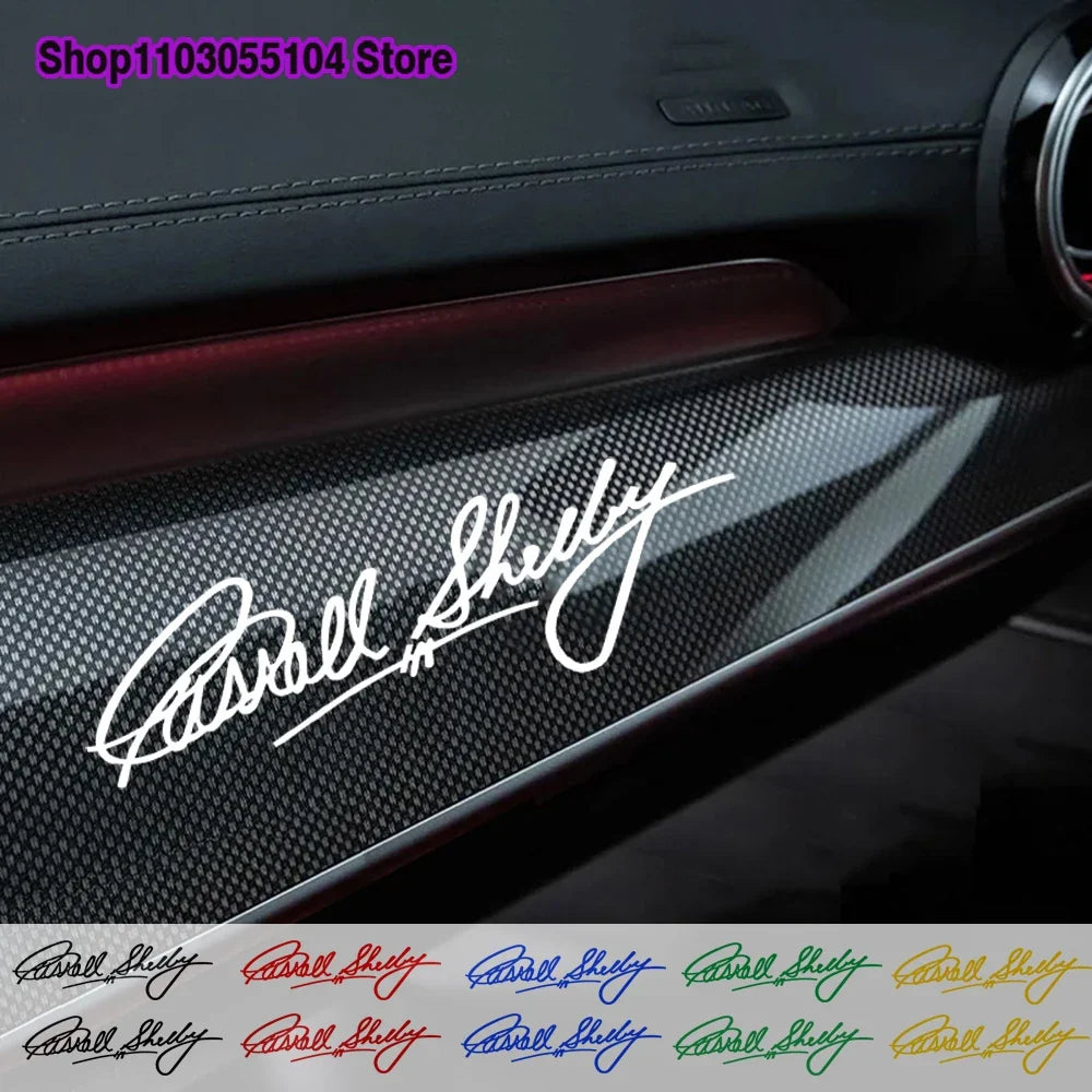 Carroll Shelby Interior & Window Vinyl Decal for Ford Mustang | 2-Piece Sticker-0