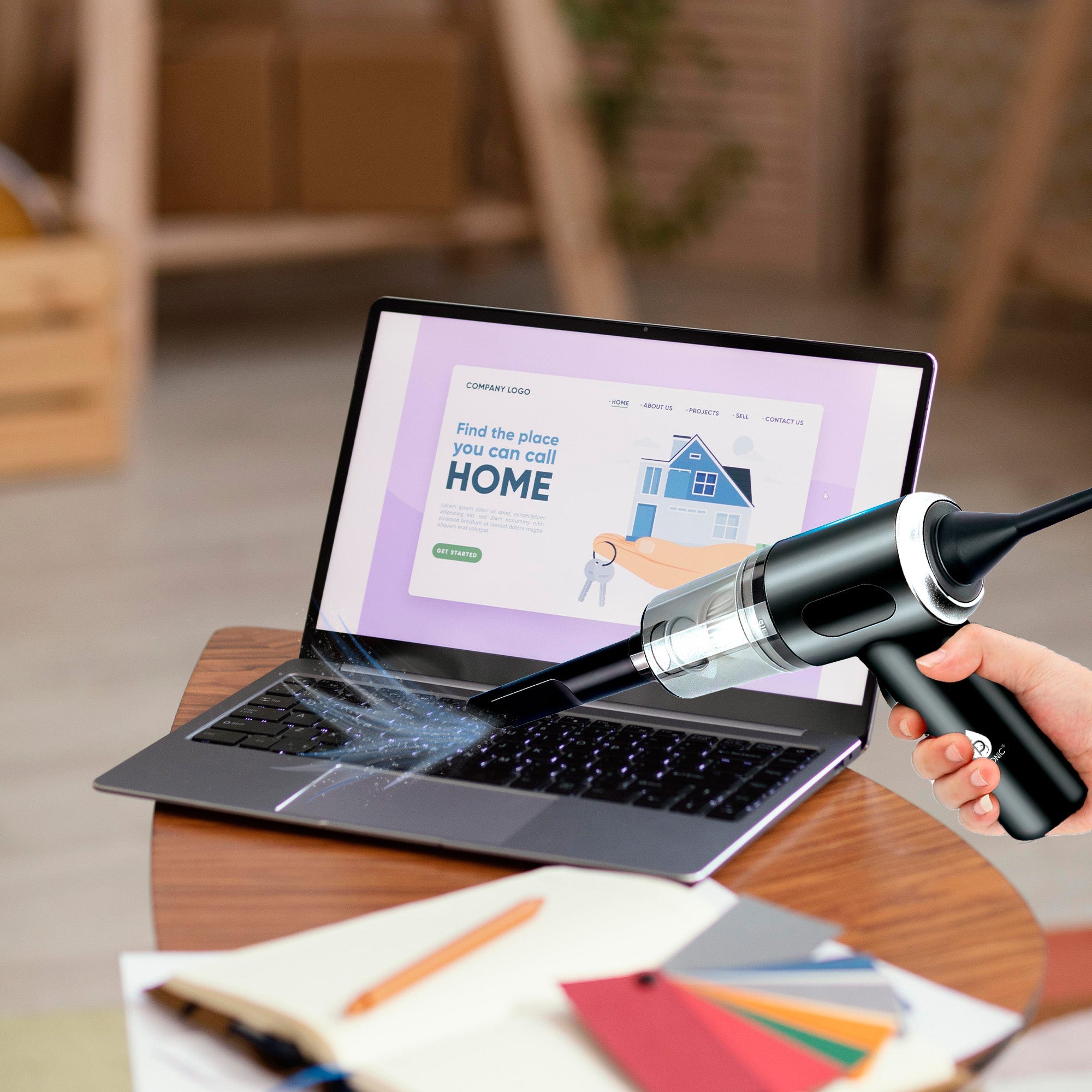 Home & Travel Essentials: 2-in-1 Mini Vacuum, Lint Remover & Portable Iron - Mi tienda