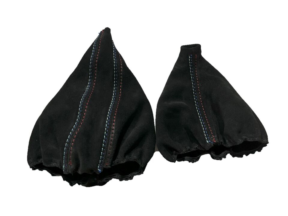 For 1991-2005 BMW E91 92 93 M3 Genuine Suede MANUAL Shift & Parking Brake Boot Cover - Mi tienda