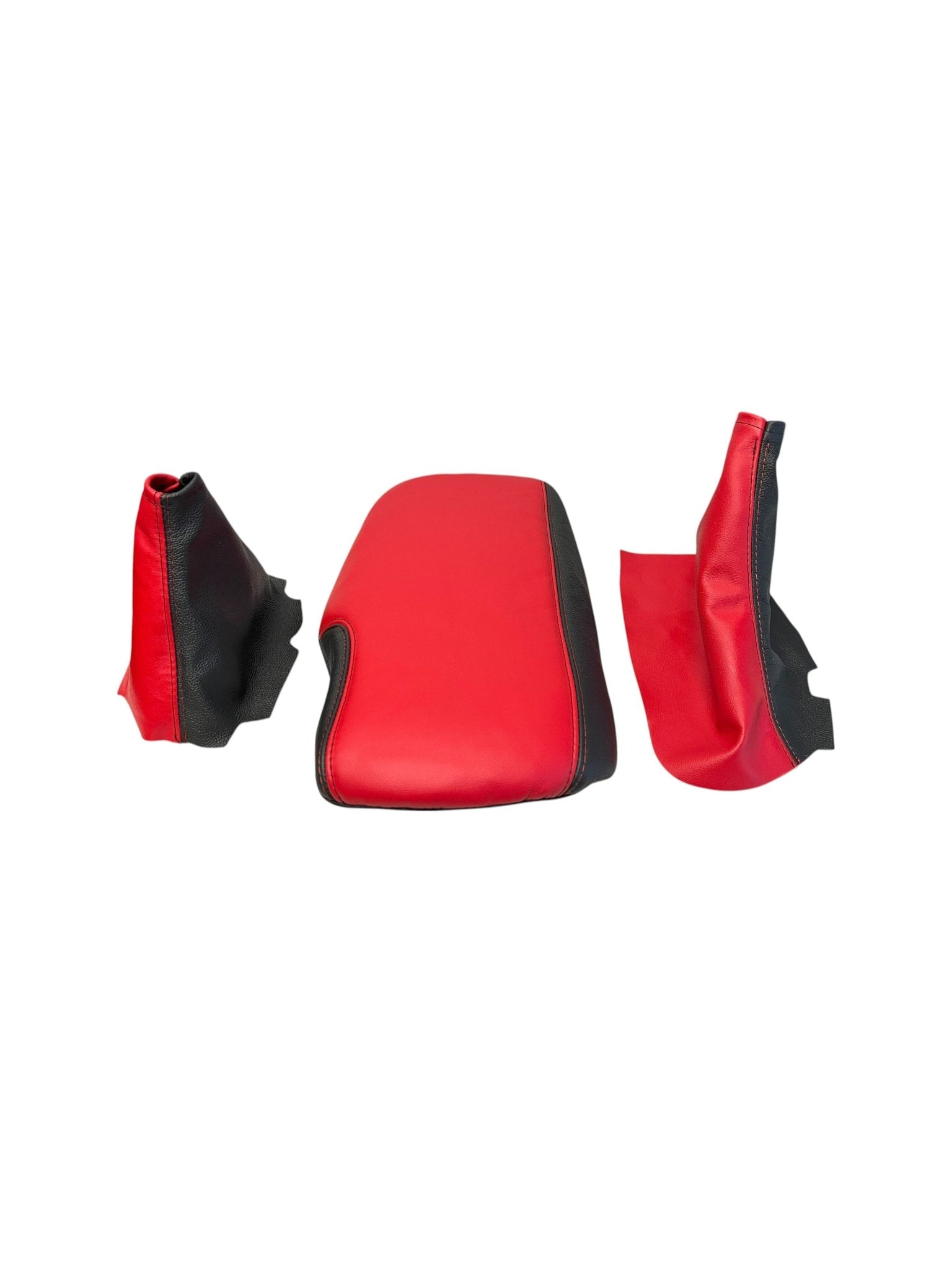 For 2005-2013 Chevy Corvette C6 Z06 Torch Red & Black Leather Console Shift Handbrake Boot Cover - Mi tienda