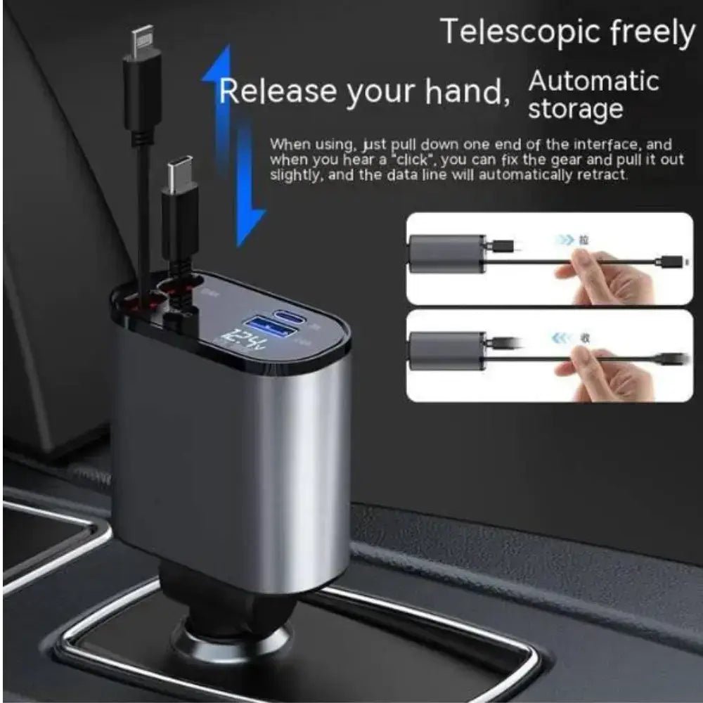 FAST 100W Car Phone Charger Lighter USB And TYPE-C Adapter - Mi tienda