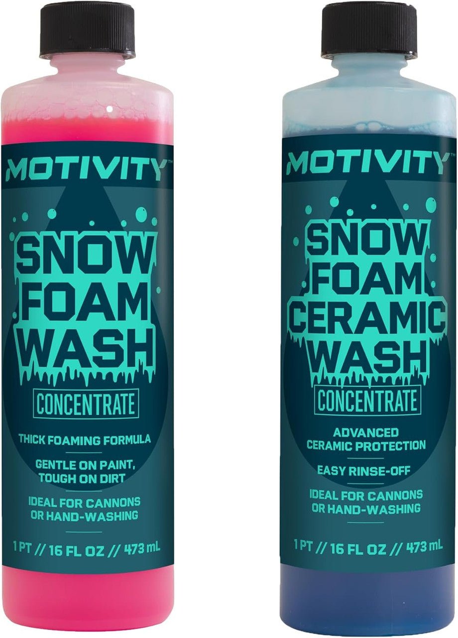 MOTIVITY Snow Foam Duo, Concentrated Car Wash Soap, Works with Foam Cannon, Foam Gun, or Pressure Washer - 16 fl oz (2 Pack) - Mi tienda