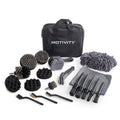 MOTIVITY 21-Piece Car Detailing Kit, Includes Drill Brush Attachment Set, Detail Brushes, Wash Mitt, Drying Towel, and Wheel & Tire Brush - Mi tienda