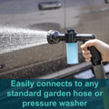 MOTIVITY High Pressure Spray Nozzle with Soap Dispenser for Car Washing, Pet Bathing, or Lawn Treatment, 8 Spray Patterns - Mi tienda