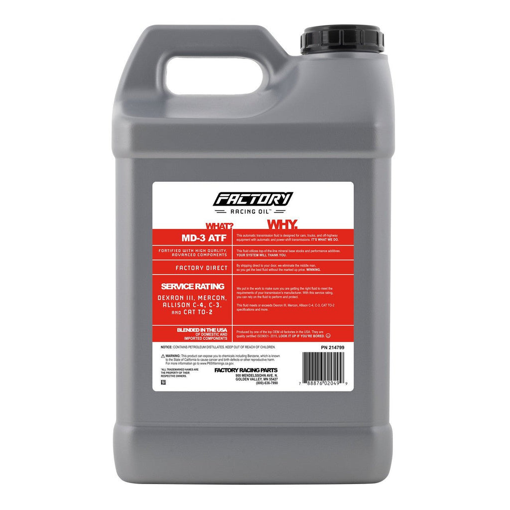Factory Racing Oil ATF MD-3 Automatic Transmission Fluid - 2.5 Gallons - Mi tienda