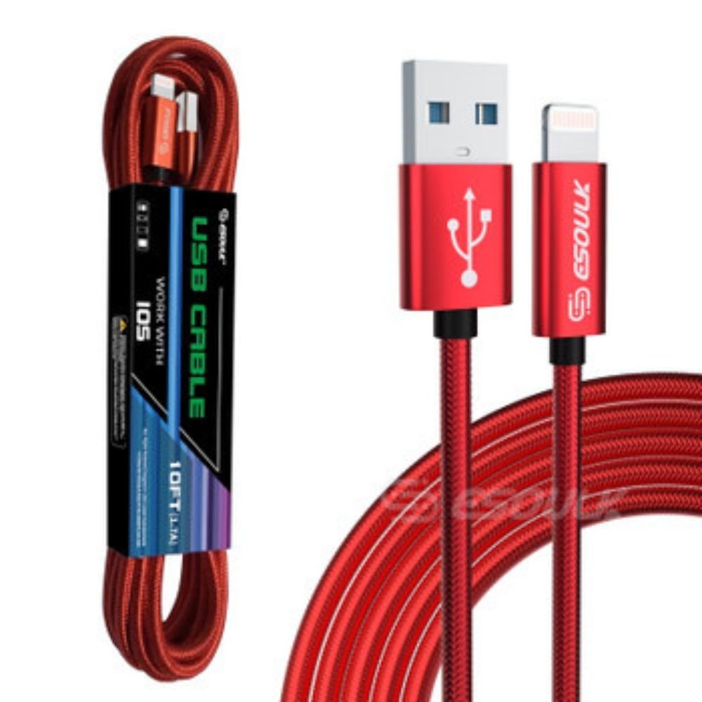 10FT USB Cable For IPhone XS/XR/XS MAX 1.7A - Mi tienda