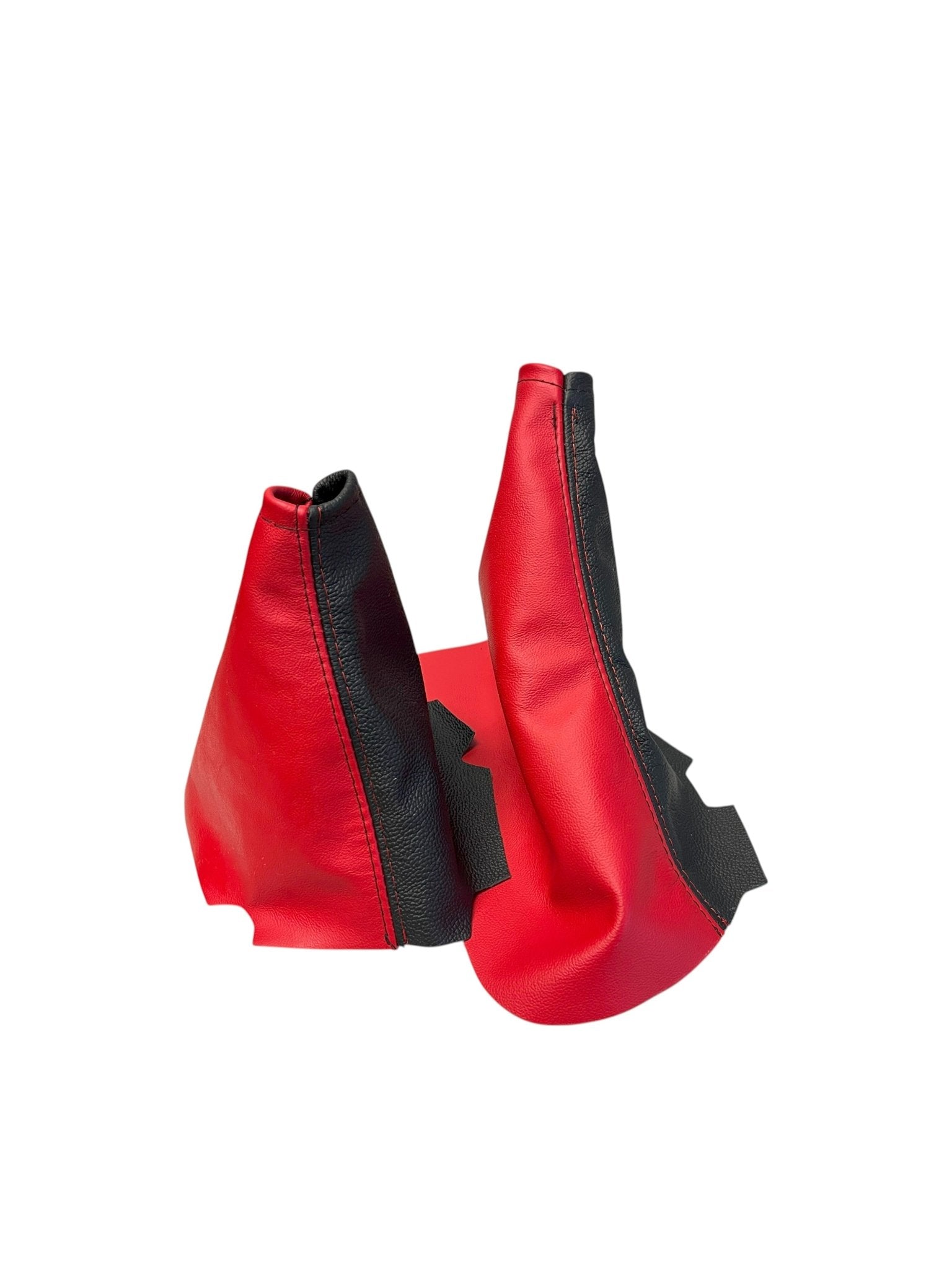 For 2005-2013 Chevy Corvette C6 Z06 Torch Red & Black Leather Console Shift Handbrake Boot Cover - Mi tienda